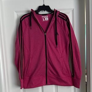 Adidas pink and black hoodie size large